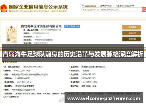 青岛海牛足球队前身的历史沿革与发展脉络深度解析